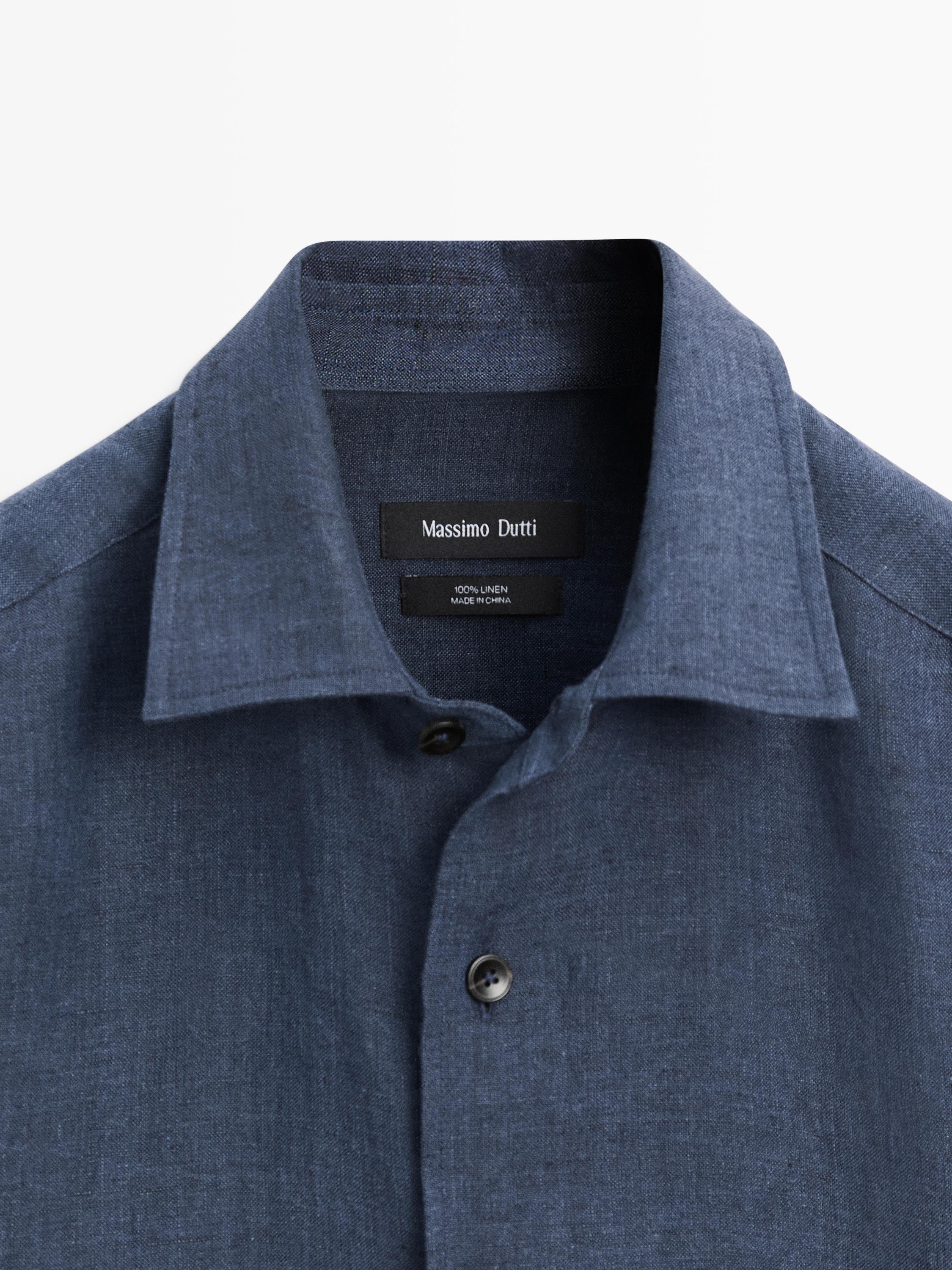 100% linen regular fit shirt